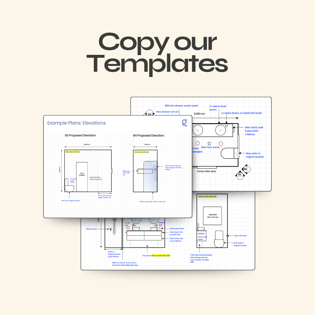 Bathroom Layout Template Pack