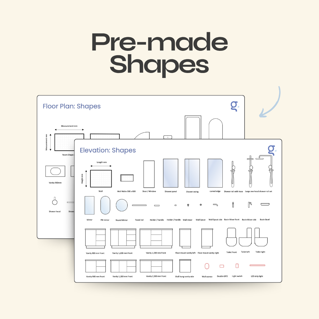 Bathroom Layout Template Pack