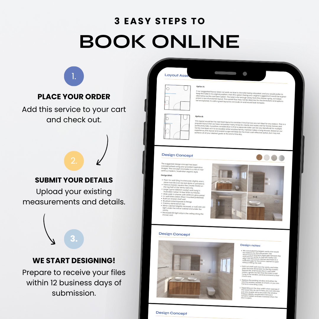 Bathroom Design + Layout Service